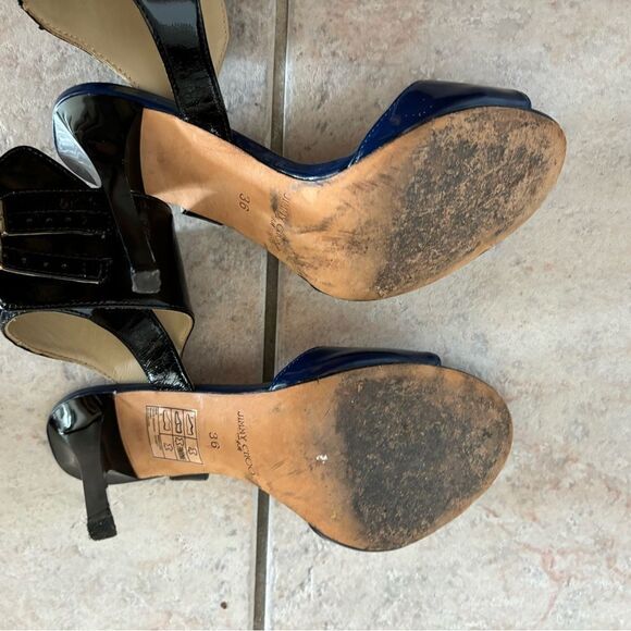 Jimmy Choo for h&m cuff sandals open toe dress shoes colorblock heels collab y2k - Picture 2 of 5